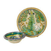 TWO SPANISH FAIENCE BASINS, PR