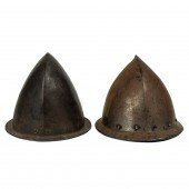 TWO SPANISH HAND WROUGHT METAL