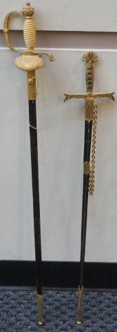 TWO SPANISH PRESENTATION SWORD