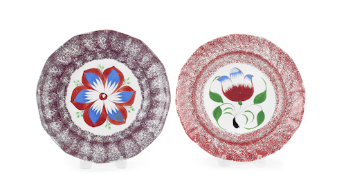 Two spatter plates 19th c. to