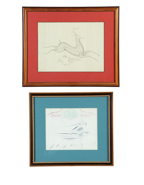 TWO SPENCERIAN DRAWINGS.