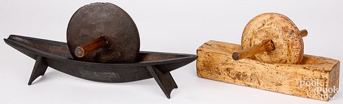 TWO SPICE GRINDERS, 19TH C.Two