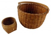 TWO SPLINT BASKETS, NEW ENGLAN