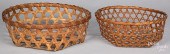 TWO SPLINT CHEESE BASKETS, 19T