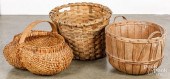 TWO SPLINT GATHERING BASKETS,