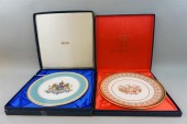 TWO SPODE COMMEMORATIVE PLATES