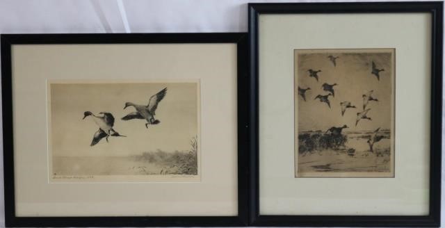 TWO SPORTING ETCHINGS, ONE