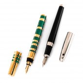 TWO S.T. DUPONT FOUNTAIN PENS
