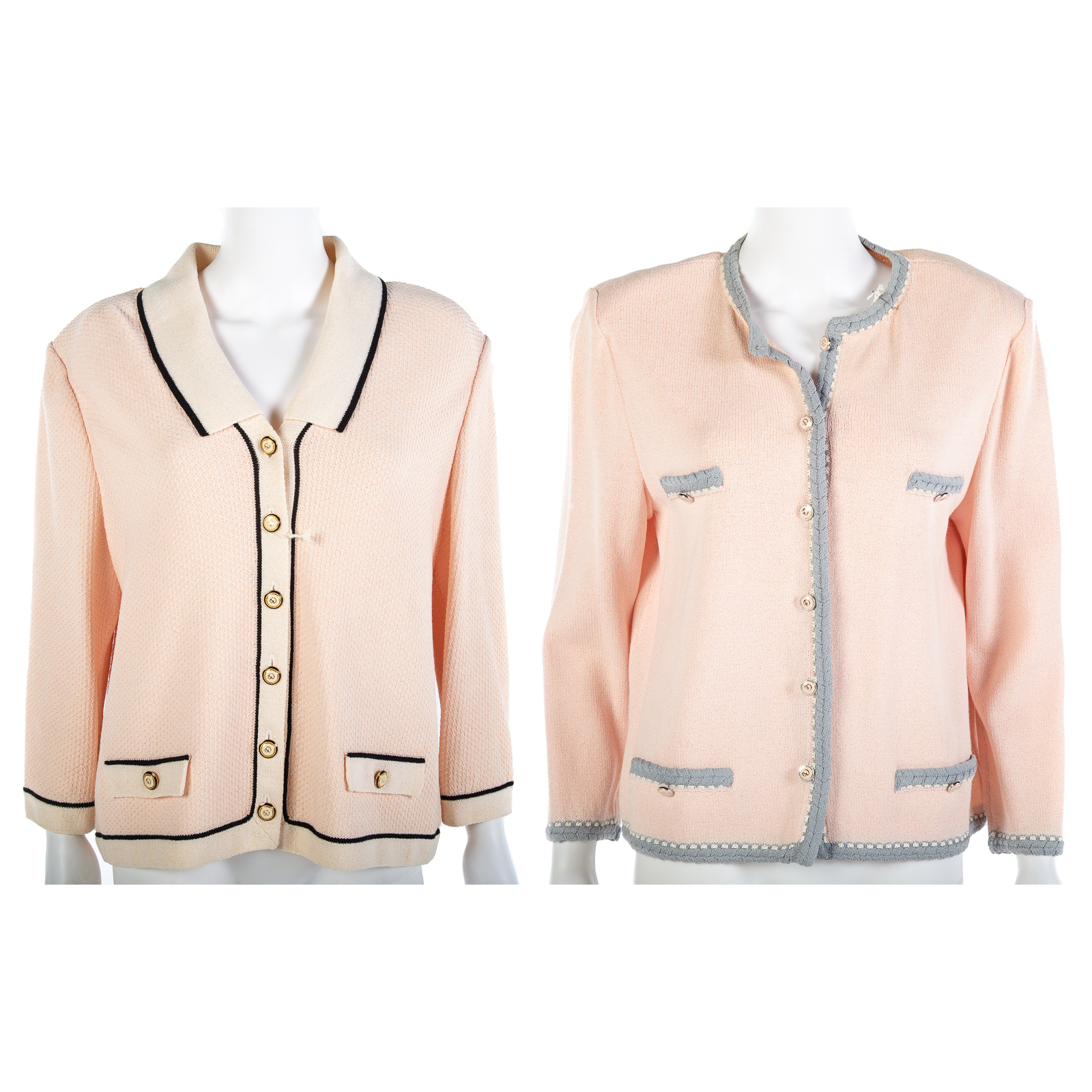 TWO ST. JOHN KNIT CARDIGANS without