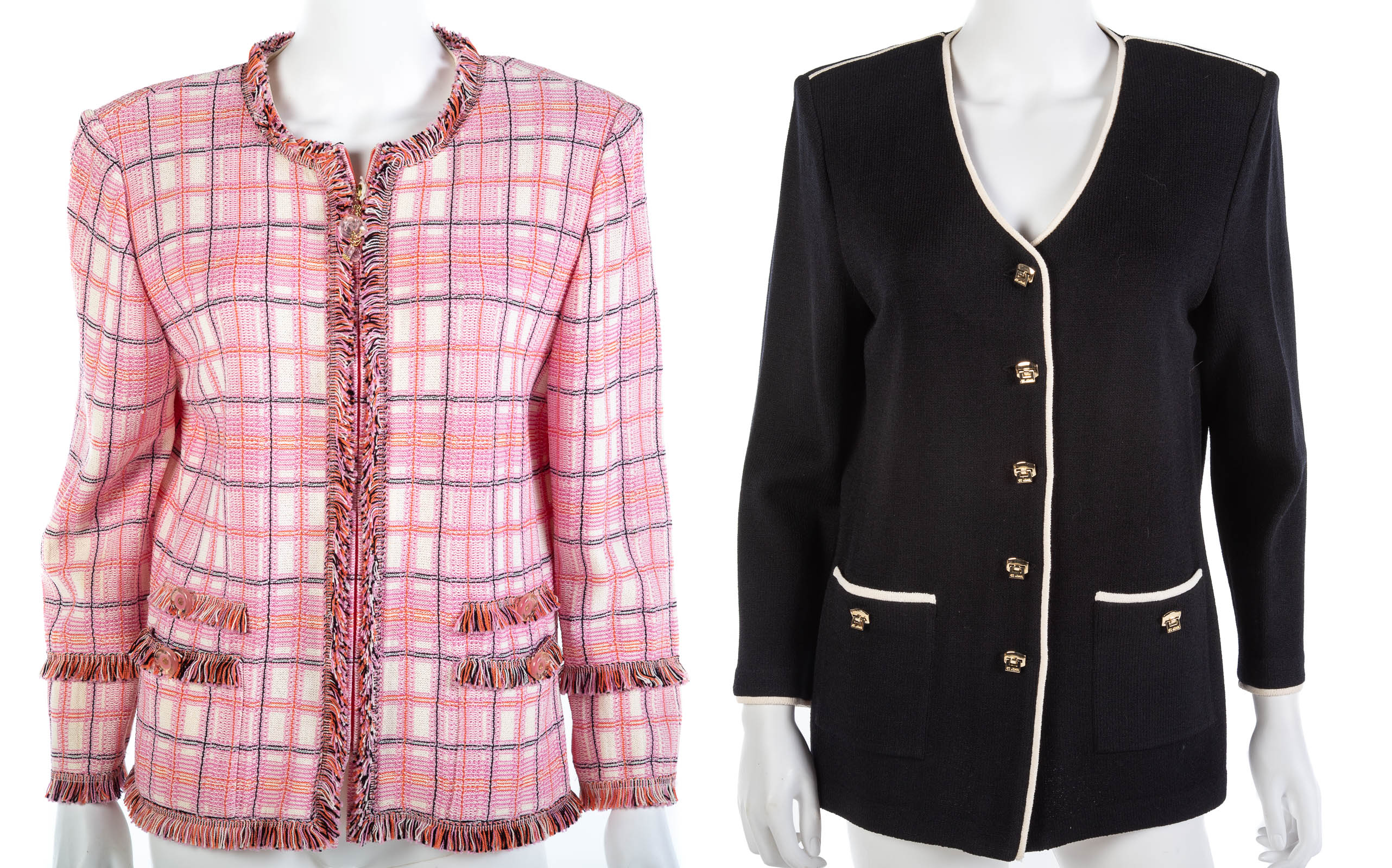 TWO ST. JOHN KNIT JACKETS size 12