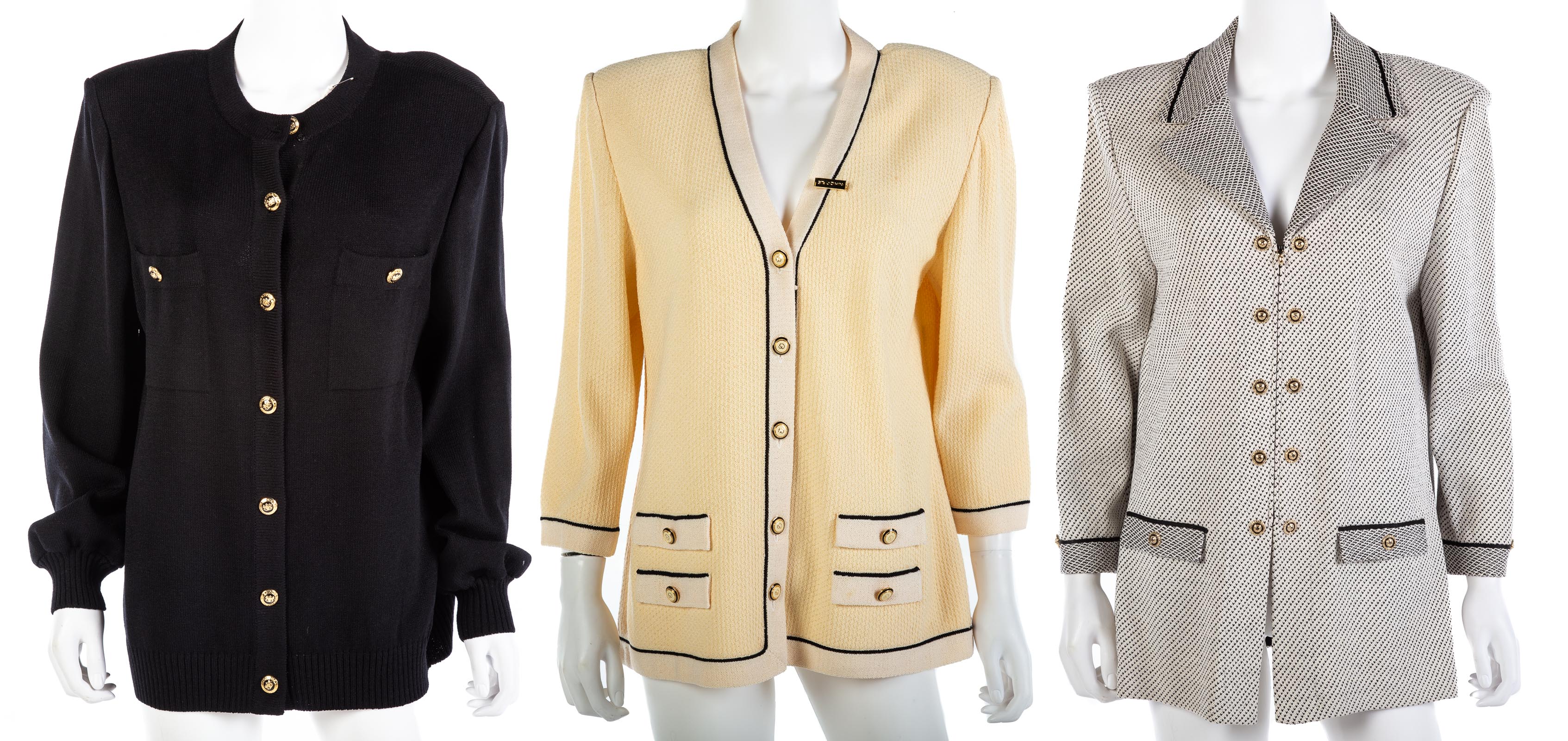 TWO ST. JOHN KNITS JACKETS AND A