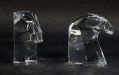 TWO ST. LOUIS CRYSTAL ANIMAL F