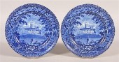 TWO STAFFORDSHIRE BLUE TRANSFE