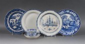 Two Staffordshire blue transfe