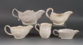 Two Staffordshire creamware sa