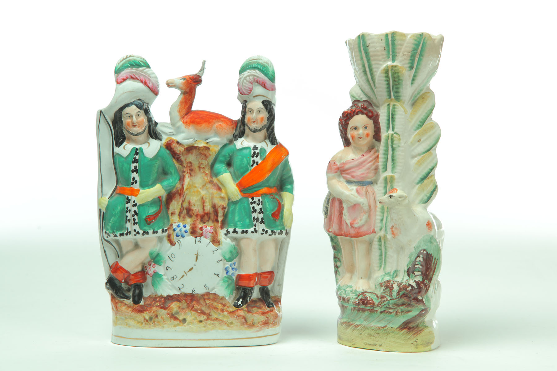 TWO STAFFORDSHIRE FIGURAL