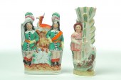 TWO STAFFORDSHIRE FIGURAL GROU