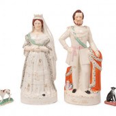 Two Staffordshire Figures Depi
