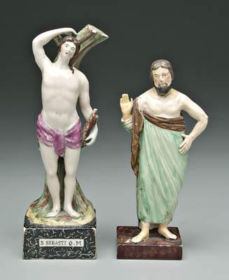 Two Staffordshire figures: St.
