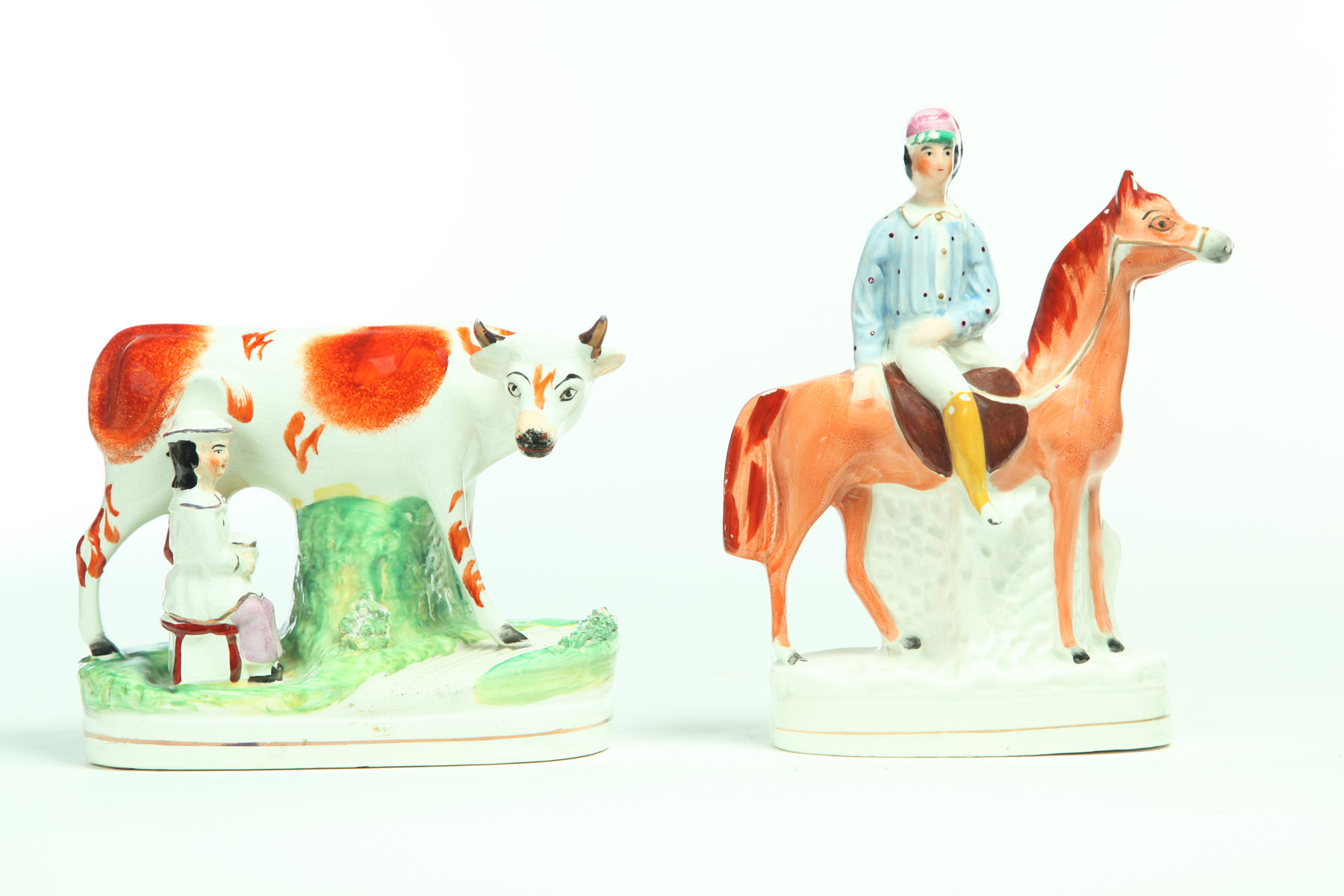 TWO STAFFORDSHIRE FIGURINES. 