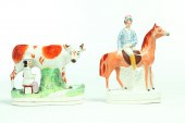 TWO STAFFORDSHIRE FIGURINES.