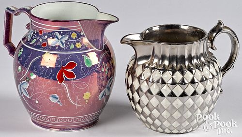 TWO STAFFORDSHIRE LUSTRE