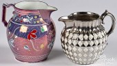 TWO STAFFORDSHIRE LUSTRE PITCH