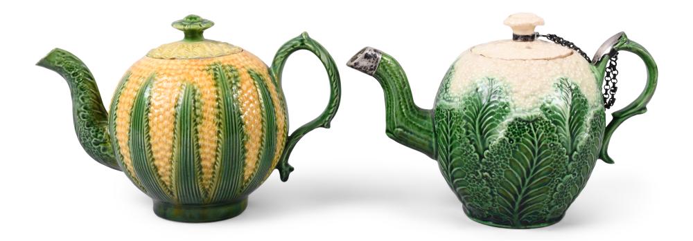 TWO STAFFORDSHIRE MOLDED