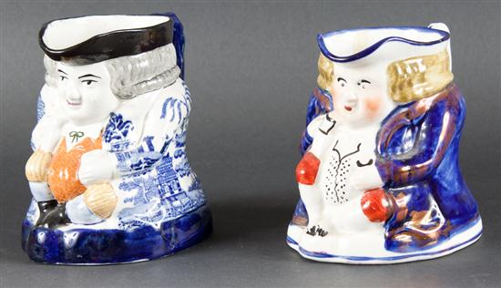 Two Staffordshire painted