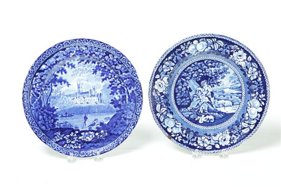 TWO STAFFORDSHIRE PLATES. 