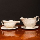 TWO STAFFORDSHIRE SALT GLAZED