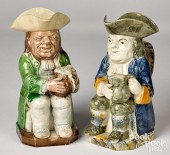 TWO STAFFORDSHIRE TOBY PITCHER
