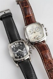 TWO STAINLESS STEEL 'LUPAH' QU