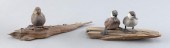 TWO STAN SPARRE MINIATURE BIRD