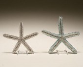Two starfish decorated in vint