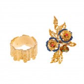 TWO STATEMENT TEXTURED RINGS I