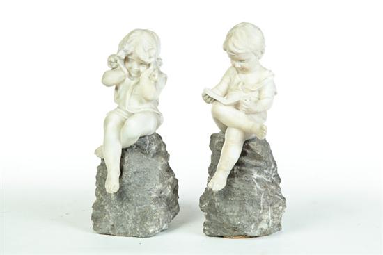 TWO STATUES SIGNED ''P.E. FIASCHI''