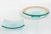 TWO STEPHEN SCHLANSER GLASS CE