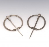 TWO STERLING ANTIQUE CELTIC PE