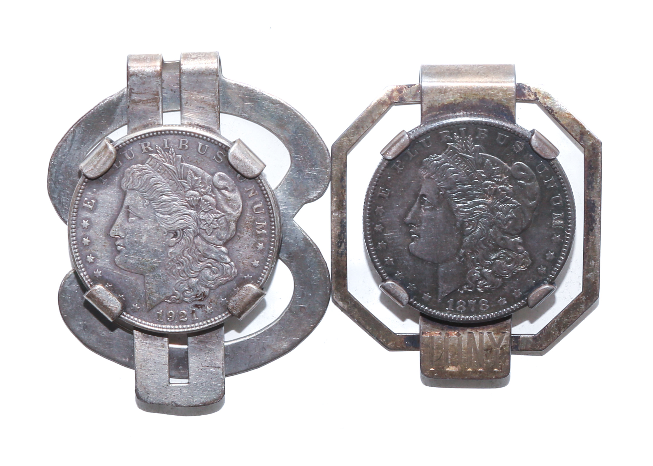 TWO STERLING & MORGAN DOLLAR