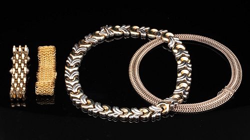 TWO STERLING NECKLACES AND 2