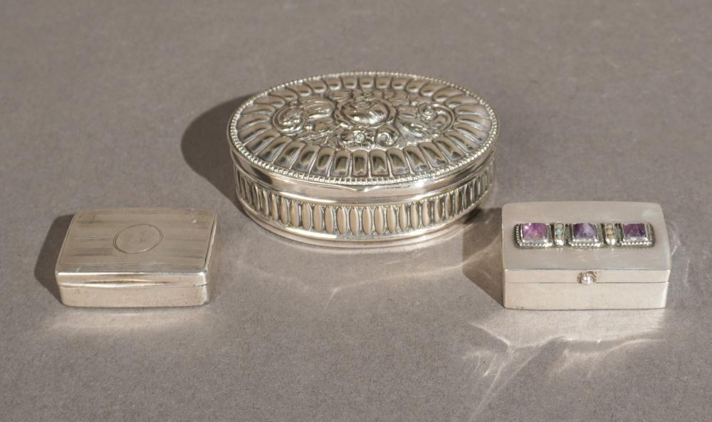 TWO STERLING SILVER AND ONE
