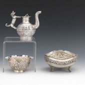 TWO STERLING SILVER BOWLS AND