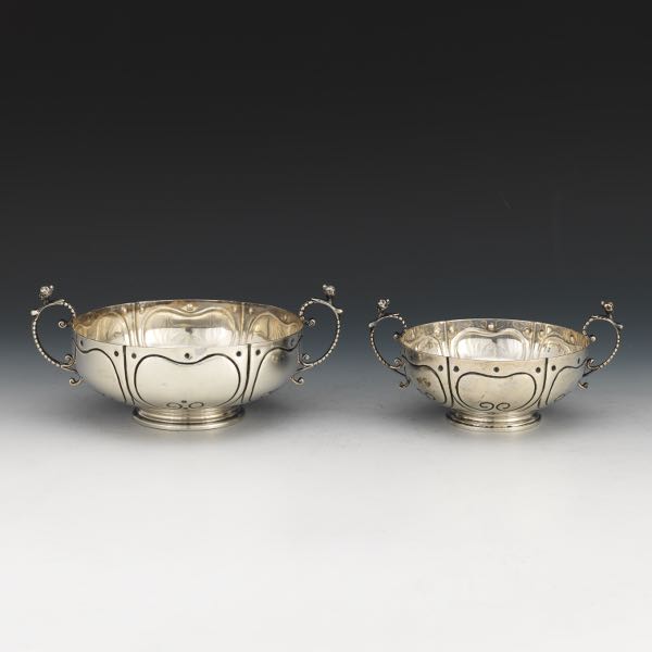 TWO STERLING SILVER BOWLS,