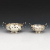 TWO STERLING SILVER BOWLS, REP