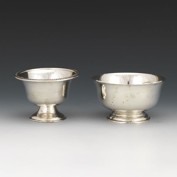 TWO STERLING SILVER BOWLS  Two