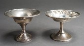 TWO STERLING SILVER COMPOTES,