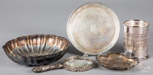 TWO STERLING SILVER DISHES