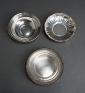 TWO STERLING SILVER DISHES AND