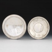 TWO STERLING SILVER DISHES, IN